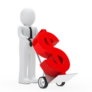 businessman dollar hand truck-Property Nation
